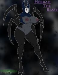 2024 6_eyes anthro arachnid areola arthropod belly big_breasts black_eyes black_legs black_text breasts color_edit colored digital_media_(artwork) feet female fingers genitals green_text grey_body grey_breasts hand_on_hip herrah hi_res hollow_knight hood mask mature_female mother_(lore) multi_eye multicolored_body nipples parent_(lore) purple_text pussy queen royalty simple_background solo spider spider_legs standing strixmystria team_cherry text thelionfish third-party_edit two_tone_body wide_hips