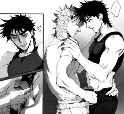 2boys battle_tendency caesar_zeppeli gay jojo's_bizarre_adventure joseph_joestar male male/male male_only masturbation mutual_masturbation yaoi