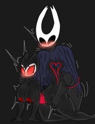 blush doggy_style female grimmchild hollow_knight male_penetrating paleshade protagonist_(hollow_knight)