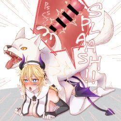 1dog 1female 1girls animal_genitalia animal_penis armwear averysai bent_over bestiality big_breasts blonde_hair blush bodily_fluids canine canine_genitalia canine_on_human canine_penis censor_bar censored clothing cum cum_in_pussy cum_in_uterus cum_inside demon_girl demon_horns digital_drawing_(artwork) digital_media_(artwork) dog dog_penis doggy_style domestic_dog female female_penetrated feral feral_dominating_female feral_dominating_human feral_domination feral_on_female feral_on_human feral_penetrating feral_penetrating_female feral_penetrating_human from_behind_position genital_fluids genitals hair human human_on_feral human_penetrated interspecies_sex knot knotting large_ass large_breasts male male/female mammal sex submission submissive submissive_female submissive_human tongue_out vaginal_penetration x-ray zoophilia