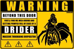 3:2 ambiguous_gender arachnid arachnophilia arthropod better_version_at_source bodily_fluids bound breasts drider dungeons_and_dragons duo egg egg_implantation genitals hasbro human lluisabadias mammal naked nude oviposition ovipositor spider_web tagme text warning_sign warning_sign_person wizards_of_the_coast