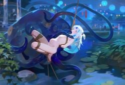 1girls ai_assisted ai_generated background bondage gawr_gura hololive hololive_english jyrrata nipples nude nude_female slime small_breasts stomach_bulge tentacle tentacle_in_mouth tentacle_penetration tentacle_rape tentacle_sex virtual_youtuber white_hair