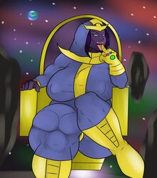 1girls atari_mitsuku big_hips earth female female_only genderswap genderswap_(mtf) infinity_gauntlet marvel rule_63 solo thanice thanos wide_hips