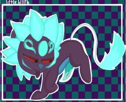 abstract_background absurd_res anthro artist_name feral first_porn_of_character ibispaintx kwami lion lion_ears lion_tail littlelilith male male_only miraculous_ladybug orange_eyes solo