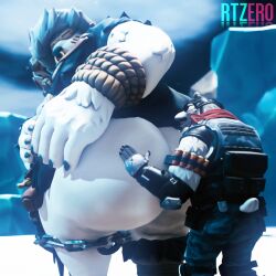 2boys ass big_ass big_butt bubble_ass bubble_butt crossover fat_ass fat_butt fortnite furry huge_ass huge_butt large_ass large_butt male male/male male_only overwatch overwatch_2 polar_bear polar_patroller roadhog rtzero size_difference thick_ass thick_butt