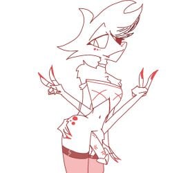 angel_dust_(hazbin_hotel) big_penis femboy hazbin_hotel male penis porn_star