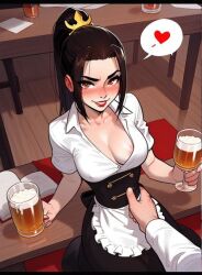 ai_generated avatar_the_last_airbender azula waitres waitress_uniform