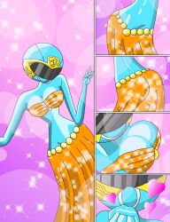 ass belly_dancer blowing_kiss breasts power_rangers zackon7