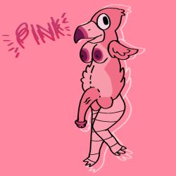 bird flamingo frebby_(lilpotato) pink_penis tagme