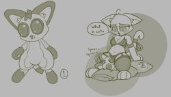 accessory ahoge anthro bow_ribbon button_(fastener) button_eyes clothing dialogue felid feline female furgonomics grinding hair humping label lingerie mammal narrowed_eyes pillow plushie ribbons shatterstone sitting_on_plushie solo solo_focus sound_effects tail tail_accessory tail_bow tail_ribbon