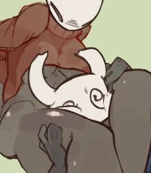 1girls 2_horns alternate_body_type alternate_breast_size arthropod artist_name big_ass big_breasts big_butt black_body black_skin breasts bubble_ass bubble_butt bug bug_girl female female_only hollow_knight hollow_knight:_silksong hornet_(hollow_knight) large_ass large_breasts large_butt partb_(artist) silksong wip
