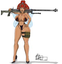 big_breasts bikini digital_drawing_(artwork) fanart pixie tiny_pixie_dae tinypixiedae vtuber