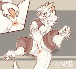 2025 anus arm_warmers armwear blep claws closed_eyes clothing cutaway dragon ear_piercing ear_ring eyewear female female_feral feral fur furred_dragon furred_scalie genitals glasses hi_res horn leg_warmers legwear mythological_creature mythological_scalie mythology neck_tuft paws piercing pink_anus ring_piercing scafen_(artist) scalie simple_background solo spread_vulva spreading tail tail_anus toe_claws tongue tongue_out tuft vulva white_body white_fur