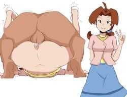 1boy 1girls 2018 adult adult_female anus ass ass_up before_and_after bottomless breasts brown_eyes brown_hair clothed_sex cum cum_in_pussy cum_inside dark-skinned_male dark_skin delia_ketchum_(pokemon) dress female happy_sex huge_ass human human_only interracial legs_up light-skinned_female light_skin looking_at_viewer lying mating_press mature mature_female medium_hair milf missionary mom nintendo no_panties nude nude_male partial_male penis pokemon pokemon_rgby ponytail reach025 realistic_proportions sex shoes simple_background sketch smile solo spread_legs standing straight superjetjonh117 testicles trembling underwear v vaginal_penetration white_background