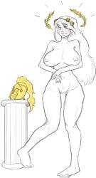 big_breasts carefree cute deidamia greek_mythology hanging_breasts helm helmet lucky_boy milf nude nude_female nudity the_epic_cycle