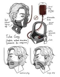ajfantasy english_text feeding_tube gag gagged item_description monochrome reference_image text x-ray