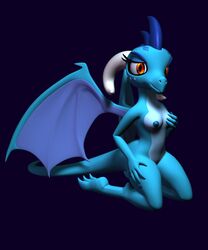 3d anthro breasts dragon earthwinddk2 female friendship_is_magic mammal my_little_pony nude princess_ember_(mlp) solo