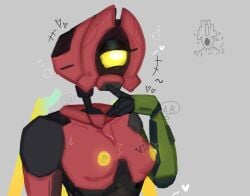 breasts eyelashes groans heart hearts_around_head laugh machine machine_girl minos minos_prime_(ultrakill) one_eye_half-closed robot robot_boobs robot_girl robot_wars v2_(ultrakill)