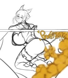 big_breasts cat_ears cat_tail catgirl chro-sis fart fart_cloud fart_fetish farting final_fantasy final_fantasy_vii gigantic_breasts huge_ass huge_breasts nekomimi nipples pussy trapped y'shtola