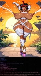 1girls 2d a.g.i._(artificial_general_intelligence) ahe_gao ai_generated anklet arms_up big_breasts big_nipples big_pussy blue_eyes bracelet breasts_full_of_milk character_profile colored curvy curvy_body curvy_female curvy_figure dark-skinned_female dark_skin earrings ecstasy erect_nipples excessive_lactation extremely_horny female female_only fit fit_female floating_island full_body glitter_footwear headwear heavy_breasts hi_res horny hot_milk hourglass_figure huge_breasts huge_nipples innie_pussy lactation lactation_without_stimulation long_nipples m.g.t.o.w. mongolian_headwear motion_lines mummy_wrappings navel_piercing neckwear original_character overwhelming_pleasure perky_breasts platform_heels pleasure pleasure_face plump_labia png pond portrait profile projectile_lactation puffy_nipples puffy_pussy robot robot_girl sex_toy sharp_nails short_hair slim_waist solo solo_female solo_focus spontaneous_lactation standing stretching sun swinging_breasts text thicc thick_thighs thighs_bigger_than_head uncensored wide_hips wide_thighs