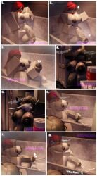 2futas 3d 3d_(artwork) 3d_background 3d_model 3d_render accident accidental_circumstance bathroom big_breasts blush breasts chubby chubby_female chubby_futa chubby_futanari comic comic_page comic_panel comic_strip completely_naked completely_naked_female completely_naked_futanari completely_nude completely_nude_female completely_nude_futanari cum cum_on_face cum_on_floor cumming dialogue erection futanari glasses gray_hair grey_hair grey_penis grey_skin in_shower long_hair nude panels pre_cum precum precum_drip precum_on_penis red_hair request requested roblox roblox_avatar robloxian semen semen_in_mouth semen_on_face shower showering text viewer white_skin your_face_here