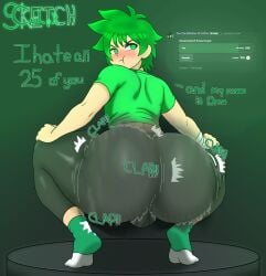 1boy 2d ass ass_clapping ass_focus balls balls_bulge big_ass blush bulge clapping clapping_ass clapping_cheeks cute cute_male femboy gay male male_focus male_only oc oran_(sketchcolor) original shaking shaking_ass sketchcolor throwing_it_back twerking