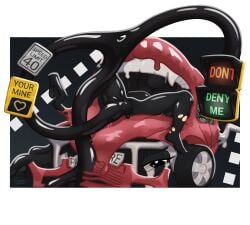 absorption_vore animate_inanimate car car_crash car_sex corruption fusion identity_death latex latex_transformation mouth_fetish open_mouth pedestrian_corruption road_sign rufia sharp_teeth stop_light tagme tongue traffic_light transformation vore