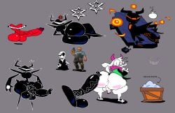 anus ass balls big_ass big_butt big_penis cute gaster penis ralsei roaring_knight superiorfox x_anus