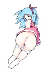 ass blue_hair female huge_ass long_hair original ribbon simx solo zoey_(simx)