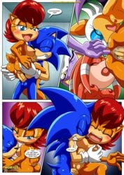 anal anal_fingering bat bbmbbf blaze_the_cat chipmunk comic dialogue echidna feline fingering foursome group group_sex harem hedgehog male mammal mobius_unleashed monotreme nipples nude palcomix penetration penis pussy relaxation_after_a_tiring_day_(sonic_the_hedgehog) rodent rouge_the_bat sally_acorn sex sonic_(series) sonic_the_hedgehog standing_position tikal_the_echidna vaginal_penetration video_games wings