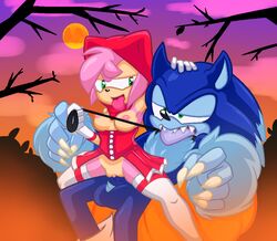 amy_rose anthro areola breasts costume domination duo erection female femdom furry green_eyes halloween heart hedgehog holidays leash leash_pull little_red_riding_hood_(copyright) male mammal naked nipples nude open_mouth outdoors penetration penis pussy reverse_cowgirl_position sex sonic_(series) sonic_the_hedgehog sonic_the_werehog sonic_unleashed thanu tongue_out vaginal_penetration