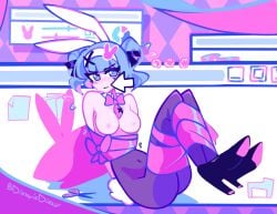 hatsune miku from rabbit hole (vocaloid) by dizzyisdizzy