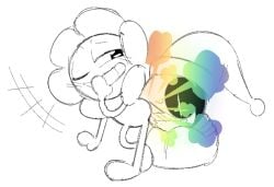 astro_(dandy's_world) clockstops3am conditional_dnp dandy's_world dandy_(dandy's_world) duo elemental_creature fart fart_fetish farting_on_another farting_on_face female flora_fauna flower flower_creature grin hi_res humanoid labbit1337 male one_eye_closed plant rainbow_fart_cloud roblox simple_background smile white_background