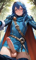 1futa ai_generated balls big_penis blush breasts dickgirl femboy feminine_male fire_emblem fire_emblem_awakening futa_only futa_sans_pussy futanari girly ian8766_(artist) imminent_oral imminent_rape imminent_sex intersex light-skinned_futa lucina_(fire_emblem) nintendo outside partially_clothed penis pov precum public rule_63 self_upload solo submissive_pov super_smash_bros. sweat taker_pov teasing testicles trap uncensored viewed_from_below