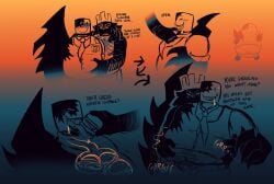 1x1x1x1_(forsaken) 2d comic feederism finger_in_mouth forsaken_(roblox) growling hand_on_stomach internal_view john_doe_(forsaken) johndgoonmaster onomatopoeia opening_mouth rubbing_belly rumbling_stomach yaoi