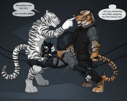 anal anal_orgasm anal_sex annoyed anthro anthro_on_anthro anthro_penetrated anthro_penetrating anthro_penetrating_anthro aroused aroused_by_another aroused_face aroused_male ass back_muscles balls barefoot bdsm_gear belt biceps big_muscles black_body black_bottomwear black_clothing black_fur black_hair black_jacket black_pants black_topwear blinders blue_eyes bodily_fluids bondage bondage_gear bondage_harness boop bottomwear bound brown_belt brown_clothing brown_necktie canid canine clothed clothed_anthro clothed_male clothed_sex clothing cocky cocky_grin cuff_(restraint) cum cum_drip cum_from_anal cum_in_ass cum_in_mouth cum_inside cum_on_another cum_on_another's_butt cum_on_butt cum_on_face cum_on_partner cum_on_partner's_butt cum_on_partner's_face cum_on_snout cum_while_penetrated cumming_from_anal_sex cumming_from_penetration cumshot cumshot_in_ass cumshot_in_mouth deep_throat dialogue doggy_style double_penetration drinking drinking_cum dripping ejaculating_on_another ejaculating_while_penetrating ejaculation ejaculation_while_penetrating english_text eye_contact eyewear fangs feet felid feline fellatio femboy fist fists_clenched fox from_behind_position frown frowning_at_another frowning_at_partner fur genital_fluids genitals gesture glistening glistening_body glistening_clothing glistening_fur grabbing_another grabbing_partner grey_body grey_clothing grey_fur grey_shirt grey_topwear group group_sex growling hair hand_gesture hand_in_hair hand_on_head hands-free harness hi_res holding_another holding_partner holding_tail humping jacket licking literaturabdsm looking_at_another looking_at_partner looking_pleasured male male/male male_penetrated male_penetrating male_penetrating_male mammal manly markings misgendering mohawk multicolored_body multicolored_fur muscular muscular_anthro muscular_male necktie nipples nose_boop nude nude_anthro nude_male oral oral_penetration orange_eyes orgasm pantherine pants pecs penetration penile penile_penetration penis penis_in_ass penis_in_mouth penis_lick penis_poking_out penis_through_clothing penis_through_fly pointing pounding_ass profanity restraints rubbing_head sex shackles shirt simultaneous_orgasms sleeveless_jacket speech_bubble spitroast striped_body striped_fur striped_markings striped_tail stripes suspension suspension_bondage suspension_doggystyle swallowing swallowing_penis_while_deepthroat tail tail_grab tail_markings taunting taunting_partner teasing teeth text thick_arms threatening threatening_to_top threesome thrusting thrusting_forward tiger tongue topwear touching_hair touching_nose touching_snout trio triple_cumshot two_tone_body two_tone_fur unbuttoned_pants