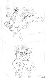 1boy 2girls absurd_res age_difference air_bubble alphys anthro asphyxiation balls barefoot belly big_breasts breasts byondrage cub curvy_figure drowning erection eye_patch eyewear feet female fish genitals glasses group hi_res hug kissing male male/female marine monochrome monster monster_kid nipples nude older_female open_mouth penis reptile rescue robotics scalie sharing_air skinny_dipping slightly_chubby slightly_chubby_female swimming thick_thighs undertale undertale_(series) underwater undyne voluptuous water wide_hips young young_anthro younger_male