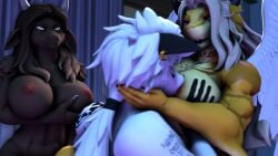 16:9 2025 2_horns 3d_(artwork) 5_fingers abs anthro areola arm_tattoo atoastedorange big_breasts black_body black_fur bovid bovine breast_grab breast_play breast_suck breasts brown_body brown_fur brown_hair canid canine cattle curvy_figure deity digital_media_(artwork) dragon ear_piercing ear_ring feathered_wings feathers female fingers fish fox fur green_eyes group group_sex hair hand_on_breast hi_res holding_breast horn hybrid inside leon_(atoastedorange) long_hair male male/female mammal mariana_barrios marine mature_anthro mature_female mature_male multicolored_body multicolored_fur multicolored_scales muscular muscular_anthro muscular_arms muscular_female mythological_creature mythological_scalie mythology nipple_fetish nipple_play nipple_suck nipples nude nude_anthro nude_female nude_male orianne_larone piercing purple_eyes ring_piercing scales scalie sex shark sharp_teeth smile snout source_filmmaker_(artwork) sucking tattoo teeth threesome trio two_tone_body two_tone_fur voluptuous voluptuous_anthro voluptuous_female white_body white_fur white_hair widescreen wings yellow_body yellow_scales