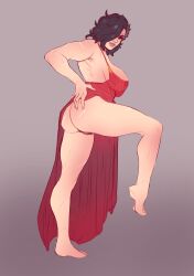 1girls 2022 amaamaranth ass black_hair feet female female_focus female_only hair_over_one_eye hairy_pussy lingerie mole mole_under_eye muscular muscular_female nipple_bulge original pain_(amaamaranth) pinup ppussy pubic_hair short_hair side_boob solo solo_female solo_focus stretch_marks transparent_clothing