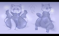 aggressive_retsuko aggretsuko ass ass_focus big_ass big_butt bottom_heavy gilf imminent_sex inspectormcpig legs_held_open milf pussy retsuko retsuko's_mother shortstack slap slap_mark tagme