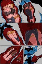 absorbercell ass big_ass big_breasts big_thighs breasts cell_junior cell_vore doble_absorbtion, original_character roxanne swallow swallowing tail_vore vore