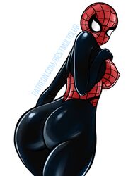 1girls ass bestmultclub big_ass bodysuit breasts busty covered_breasts covered_nipples dat_ass erect_nipples female female_only high_resolution hips human human_only large_breasts legs light-skinned_female light_skin marvel mayday_parker nipples sideboob solo spider-girl spider-man_(series) thighs