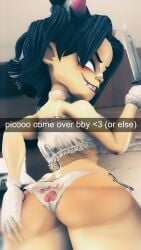 3d ass braces cellphone friday_night_funkin nene_(newgrounds) sfm solo