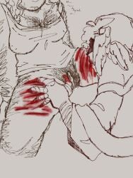 blood blood_drip blood_in_mouth blood_on_hand builderman builderman_(forsaken) cuts cuts_on_thighs devotional drinking_blood guro luvrrbee no_panties no_underwear religious_eroticism religious_themes sadist self_harm self_upload shedletsky tagme telamon tongue_out