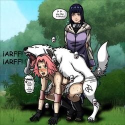 akamaru_(naruto) ambiguous_penetration bestiality big_breasts black_hair bleeding blood boots breasts canid canid_on_humanoid canine canine_on_human dog doggy_style domestic_dog female female_human female_on_feral femdom feral forced forced_bestiality from_behind_position gloves hair heart hetero human human_on_feral hyuuga_hinata interspecies long_hair male male/female male_canine mammal naruto nipples nude omarsin open_mouth penetration sakura_haruno scratches scratching sex straight sweat tagme tears tongue unintentional_bestiality watched wet zoophilia