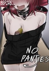 1girls 2d 2d_(artwork) alternate_costume big_thighs blush blush_lines breasts choker cleavage clothed clothed_female clothing collar curvaceous curvy curvy_female curvy_figure embarrassed embarrassed_female english_text female female_only fully_clothed glitchace goth goth_girl kasane_teto large_thighs lower_body lower_body_focus motion_lines no_bra no_panties open_mouth pale-skinned_female pale_skin pearto red_hair slim_waist small_breasts solo solo_female sweater text thick_thighs thigh_gap thighs tremble_spikes trembling twin_drills utau wavy_hair wide_hips