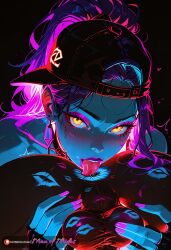 ai_generated akali backwards_baseball_cap baseball_cap blacked blue_skin cap eye_contact felching k/da_akali k/da_all_out_series k/da_series league_of_legends lipstick_mark lipstick_on_anus lipstick_on_ass lipstick_on_balls manofmidas neon neon_lights nightclub ponytail purple_eyeshadow purple_hair purple_lipstick purple_makeup purple_nails purple_neon rimming rimming_male tongue tongue_in_anus tongue_in_ass ultraviolet ultraviolet_light uv_light yellow_eyes