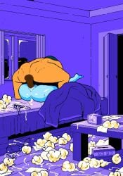 1boy 1girls 2d animated ass bed bedroom bikini bikini_bottom_removed bikini_top_removed blue_body blue_skin clock cum cum_leaking_out_of_pussy cum_on_bed cum_on_floor game_cg ghost ghost_(jermaneels) ghost_girl jermaneels long_hair mating_press nude nude_female nude_male penis penis_in_pussy pixel_animation pixel_art pull_out pussy sex squirting string_bikini strip_rock-paper-scissors_-_ghost_edition striped_bikini thick_thighs thighs tissue tissue_box vaginal_penetration window