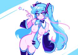hatsune miku from vocaloid by dizzyisdizzy