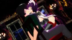 1boy 1boy1girl 1girls 3d_animation alf_(girl_beats_hero) assertive_female bad_end big_breasts boko877 boots breasts chair cleavage defeated defeated_hero defeated_male energy_drain face_between_breasts face_in_breasts face_to_breasts faceless_male female female_on_top femdom game_over girl_beats_hero head_between_breasts hero huge_breasts kissing level_drain maid_headdress purple_eyes purple_hair rope shisen_(girl_beats_hero) tagme thighhighs tie tied_arms tied_to_chair tied_up tied_up_male video villainess villainess_dom villainess_on_hero